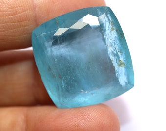 66.4 Ct Huge Cushion Cut !! Natural Aquamarine Cushion Cut Gemstone | Loose Aquamarine Gemstone, Aquamarine Big Pendant For New Year Gift