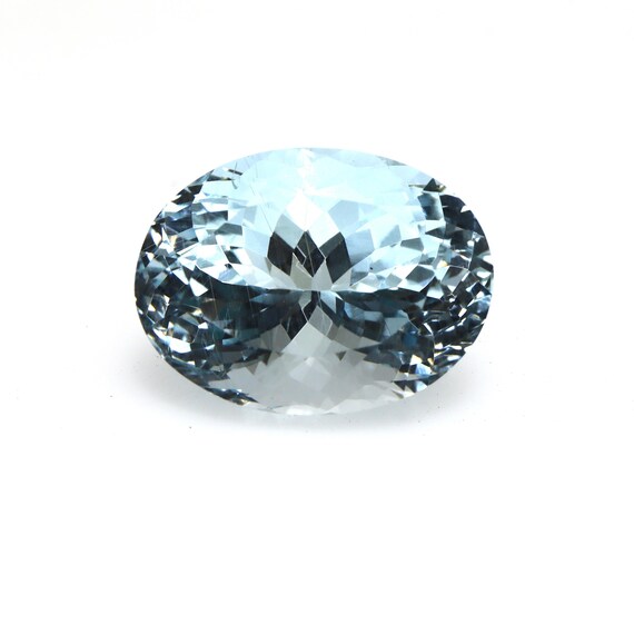 Lotto 2 Pietre Cubic Zirconia Taglio Ovale Acquamarina 9x7 Mm AAAAA
