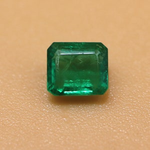 0.41 Ct AAA Natural Loose Zambian Emerald, Emerald Cut Emerald, High Quality Emerald For Ring, Faceted Emerald, Dark Green Emerald Pendant