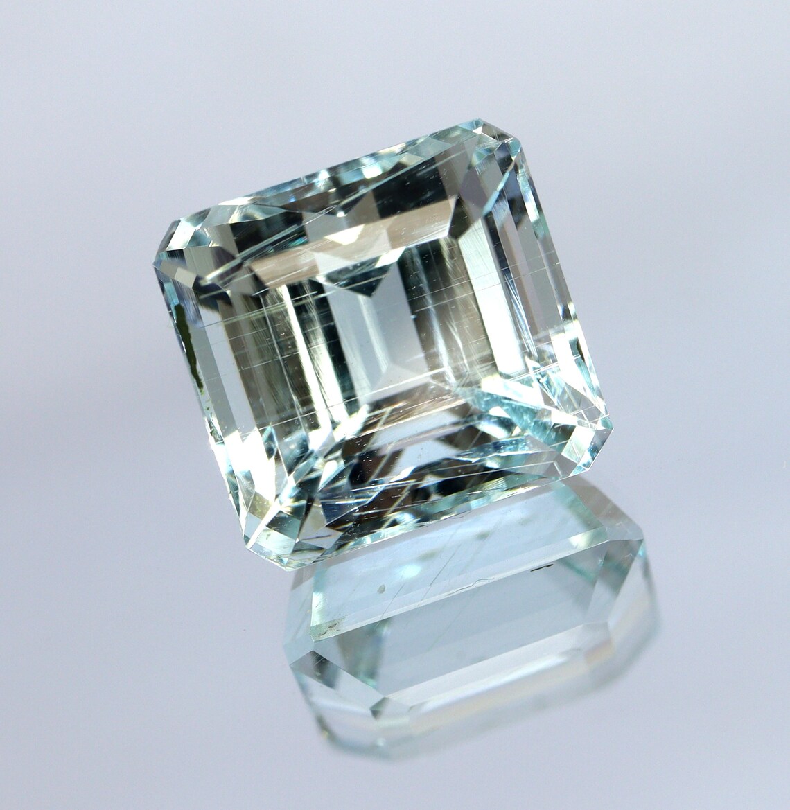 8 Ct Natural AQUAMARINE Octagon Cut Gemstone Excellent Luster Etsy