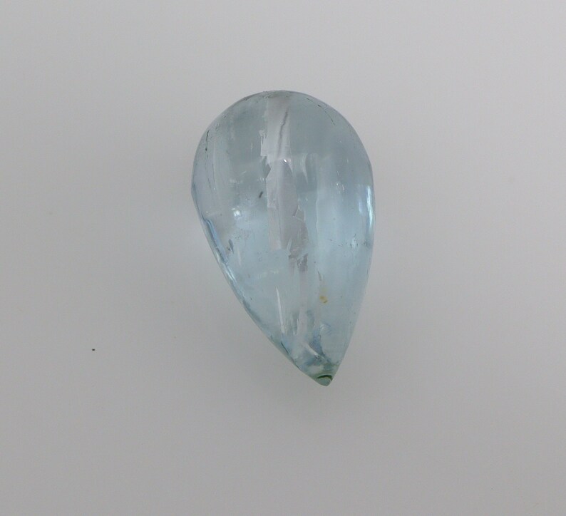 Undrilled Drop For Jewelry 8.4x5.1 MM Top Natural Aquamarine Tear Drop Loose Gemstone,Smooth Aquamarine Drop Drop Briolette Jewelry RARE!