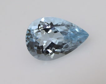 Fine Pear Cut! 1.79 Ct AAA Natural Faceted Aquamarine Cut Stone,Pear Cut Shape Loose Gemstone,Aquamarine Pendant, Aquamarine Making Jewelry