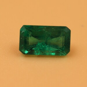 0.70 Ct AAA Natural Loose Zambian Emerald, Emerald Cut Emerald, Faceted Emerald, Dark Green Emerald Pendant, High Quality Emerald For Ring