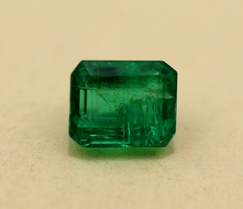 0.68 Ct Faceted Emerald High Quality For Making Jewelry Natural Zambian Emerald Loose Emerald Cut Emerald Dark Green Emerald Pendant