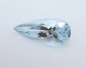 2 Ct AAA Natural Faceted AQUAMARINE Pear Fine Cut Shape, Loose Gemstone,Untreated Aquamarine,Pear Cut Aquamarine Jewelry For New Year Gift