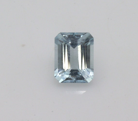 Grande Aigue-marine 37,45 Ct Coupée émeraude – Pierre Précieuse Bleu Ciel, Créée En Labo, Qualité Exceptionnelle