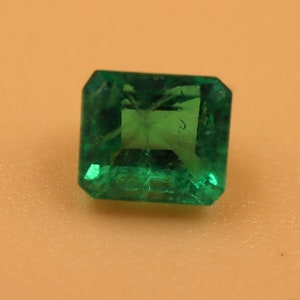 0.69 Ct AAA Natural Loose Zambian Emerald, Emerald Cut Emerald, Faceted Emerald, Dark Green Emerald Pendant, High Quality Emerald For Gift
