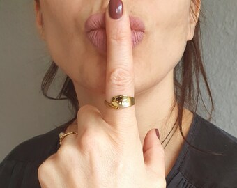 Simple brass ring, gold ring, curved ring, brass ring, simple ring, boho ring, brass ring, simple gold ring, understated ring
