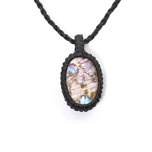 Shell necklace, necklace for him, mother of pearl necklace, macrame necklace with shell, mother of pearl necklace, boho macrame necklace, abalone necklace, paua shell