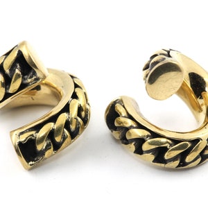 1x ear weight, spiral, earweight, plug 10 mm, spiral plug, ear weight brass, brass spirals, earweights, spirals, stretcher, stretcher 10 mm