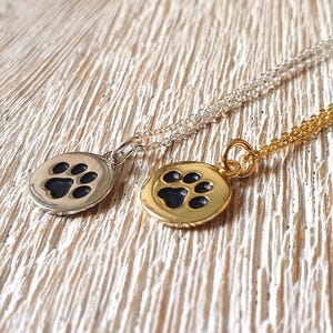 Corrente de prata com pingente de pata, colar curto com pata de cachorro, corrente de pata dourada, colar para animais de estimação, colar de filigrana ouro, prata