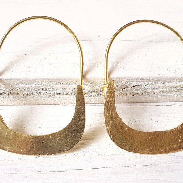 Geometrische oorbellen, sierlijke oorbellen, gouden oorbellen, eenvoudige oorbellen, rechthoekige oorbellen, minimalistische oorbellen, eenvoudige oorbellen
