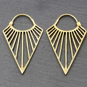 Triangle brass earrings,geometric brass earrings,Triangle brass earrings,Brass earrings,Diamond earrings,Geometric earrings