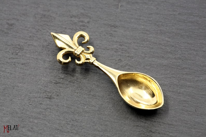 Spoonnecklace brass chain pendant spoon in brass brass chain with small spoon brass necklace spoon boho spoon pendant brass