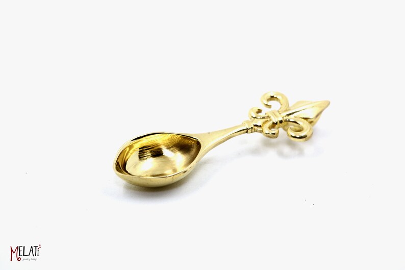 Spoonnecklace brass chain pendant spoon in brass brass chain with small spoon brass necklace spoon boho spoon pendant brass