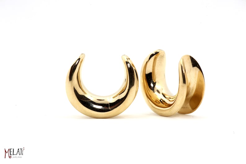 plug 1x brass plug stretcher brass flat tunnel stretching brass plugs.16 mm earplug ear stretcher tunnel 16 mm.14 mm expander for ear