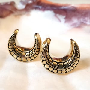 1x dilatador de latón, dilatador de oreja, dilatador de latón, dilatador de 12 mm, túnel de 12 mm, expansor de 8 mm para oreja, dilatador, túnel de carne de latón