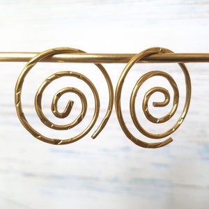 Ear spiral, brass spirals, spiral for stretching, 2 mm plug, flesh tunnel 2 mm, spiral earrings, expander 2 mm, spiral gold, expander, spirals