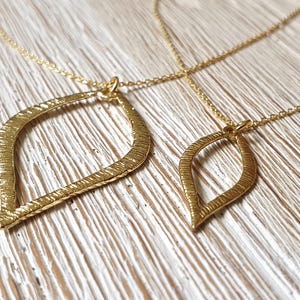 Gold-plated 925 silver chain with pendant, filigree gold chain, gold chain with leaf pendant, gold chain with pendant