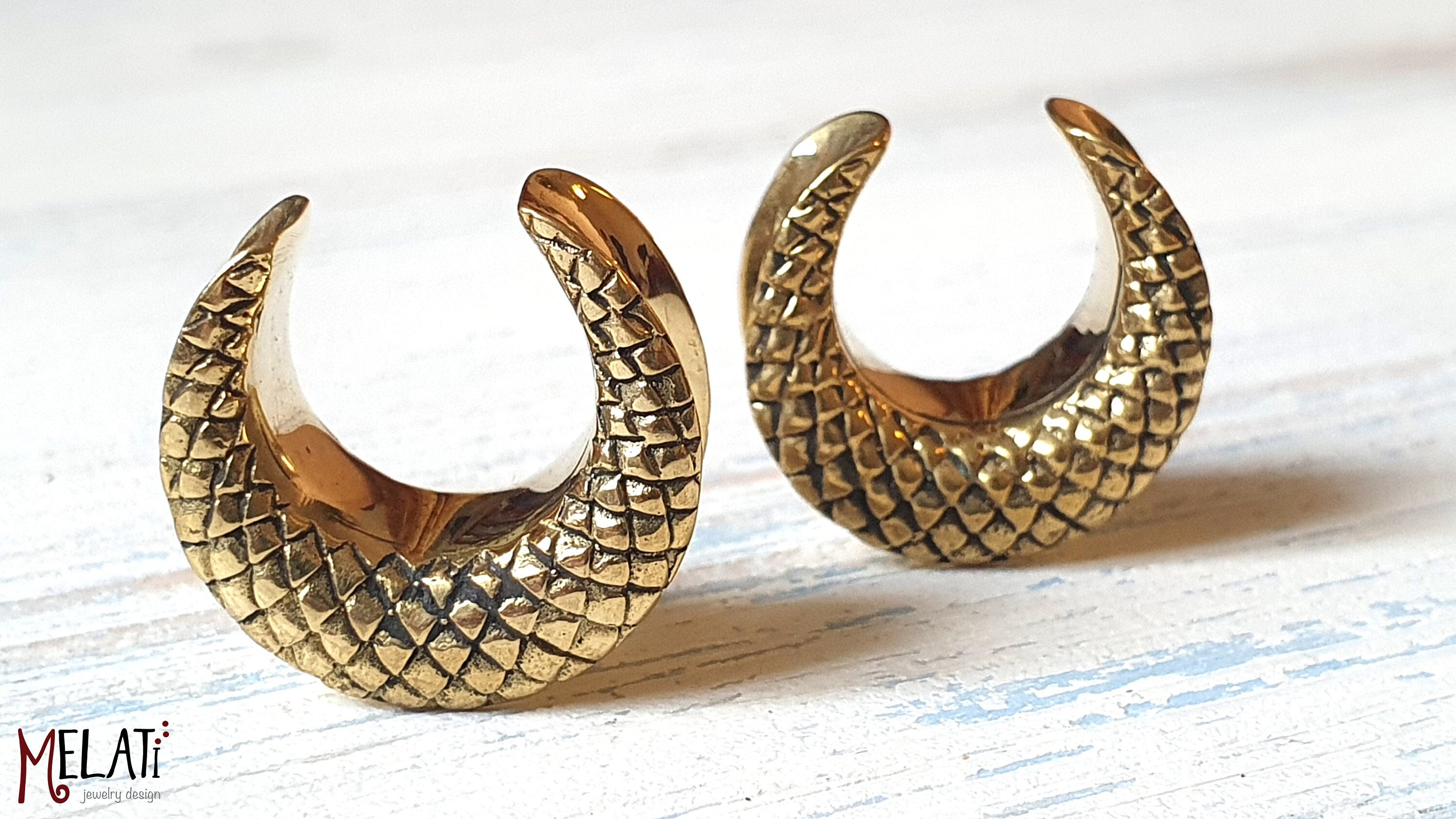 1x bouchon, bouchon en laiton, bouchons d'oreille, bouchons d'oreilles étirés, civière, civière, bouchon d'oreille 12 mm, bouchon métallique 12 mm, tu