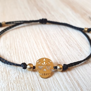 Small skull bracelet, skull bracelet, golden skull, macrame bracelet, punk bracelet, skull, skull bracelet, macrame, skull