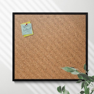 Cork Notice Board with Black or White Frame, Perfect Wall Pinboard for Organizing Ideas, Goals, and Memos, Includes Free 100 Pins
