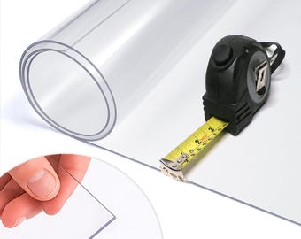 Custom Sized Transparent Protective Mat, Waterproof Vinyl Flooring Saver, Hypoallergenic Floor Protector, Clear PVC Surface Cover