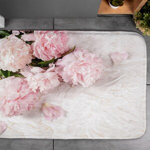 Flowers Cloves, Soft Mat, Floral Pattern, Pink, Small Carpet, Bath Rug, Decor, Designer Mat