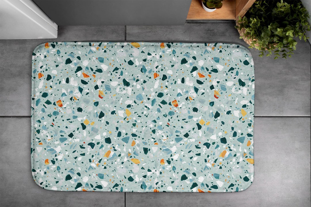 Green, Ceramic Mosaics, Soft Mat, Designer Carpet, Greece Pattern, Bath ...