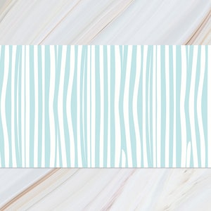Blue Zebra Desk Pad, Blue Desk Pad Protector, White Office Decor, Stripes Mouse Pad, Mouse Pad Gamming, Housewarming Gift, Home Office