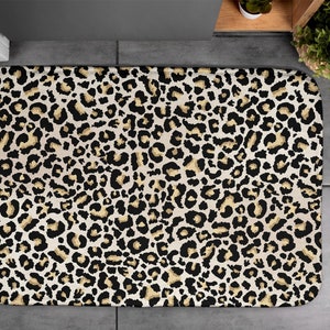 Tapis de Souris au Design de léopard I Ø 22 cm Rond I Motif Animal