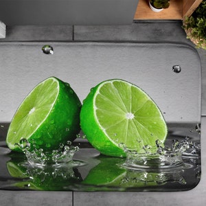 Lime Citruses, Soft Mat, Plants Pattern, Green, Floor Decoration, Designer Carpet, Bath Rug, Toilet