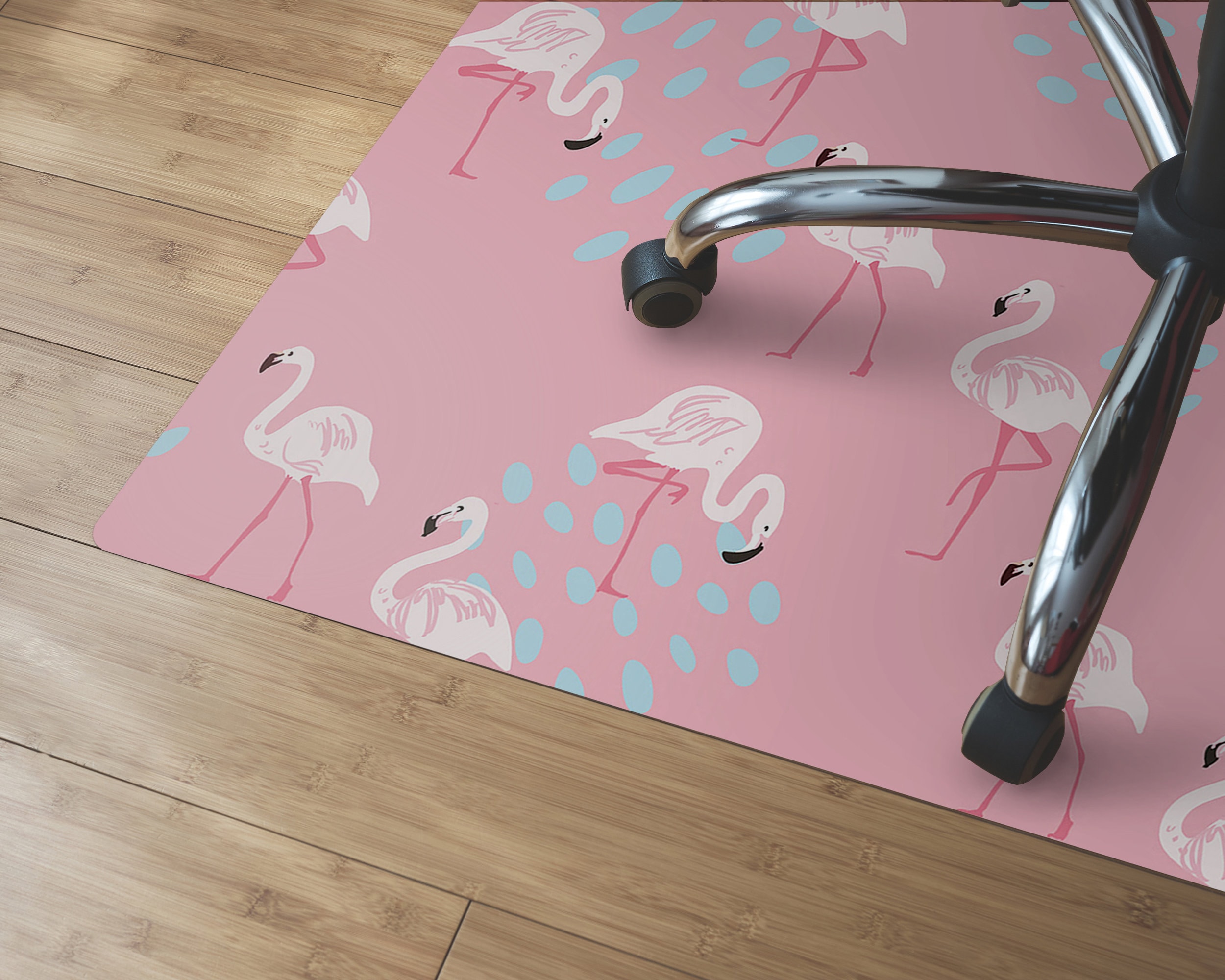 Art Decor Tropical Flamingo Print Indoor Ultra-Thin Vinyl Floor Mat 