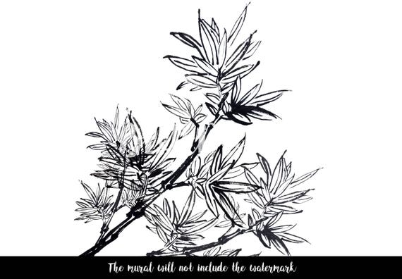 Embroidery Mural: Black and White Floral Wallpaper | Forest Homes
