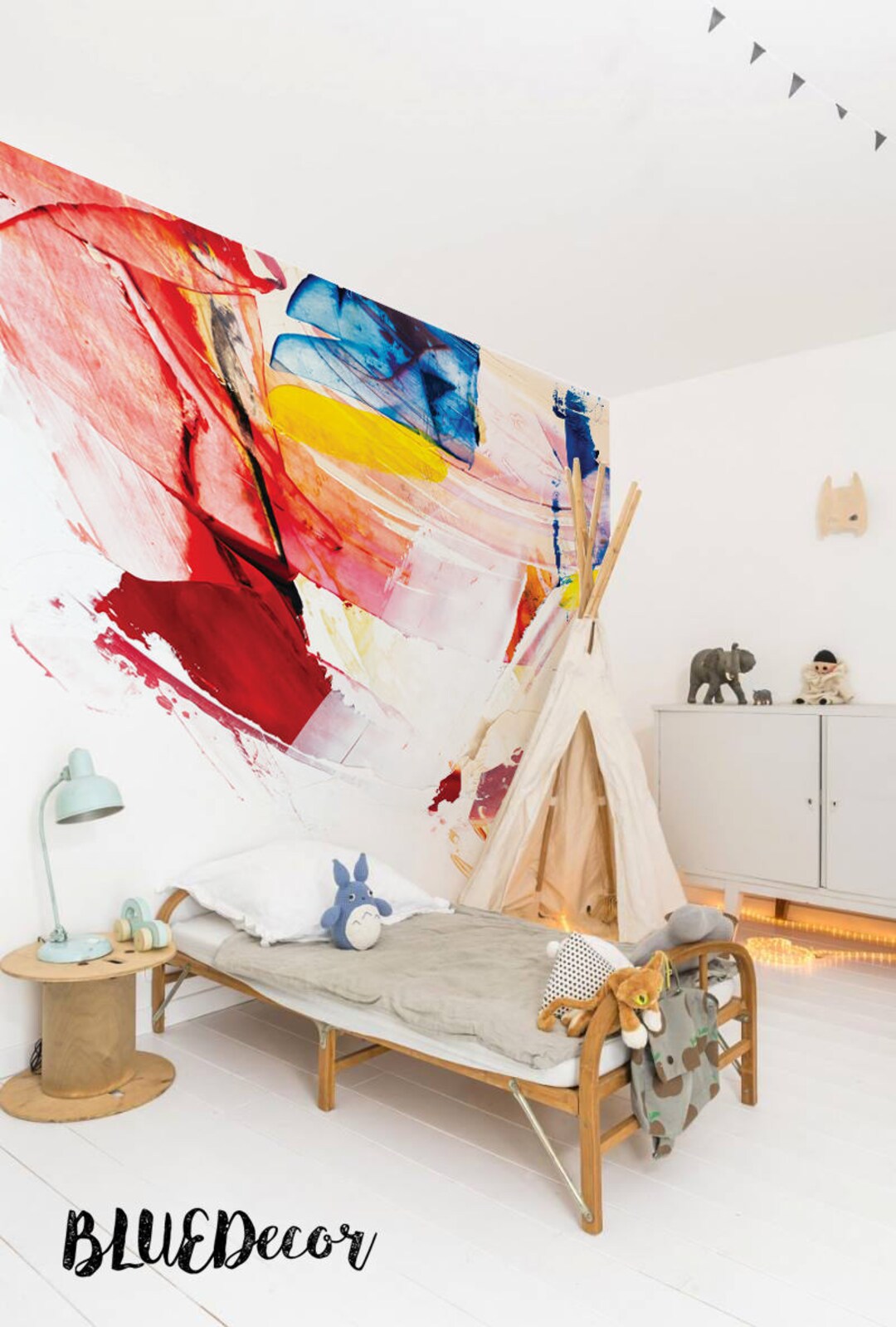 Smeared Paint Removable Wallpaper Traditional Stains Warm Etsy