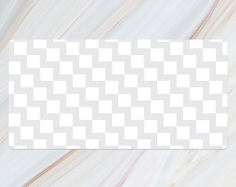Abstracte grijze vormen bureaumatten op bureaus, grijze muismat, witte toetsenbordmat, geometrische bureauhoes, laptopmat, housewarmingcadeau