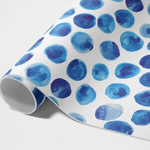 Watercolor Dots Painted Shapes Outdoor Rug, Abstraction Patio Carpet, Blue Vinyl Rug, Porch Rug, Pet Friendly Rug, Easy To Clean Rug