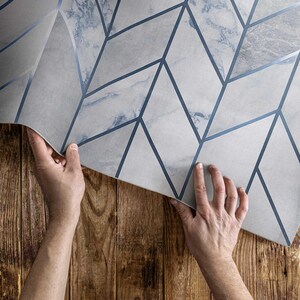 Geometric Lines Of Light Glamor Marble Outdoor Rug, Patterns Patio Carpet, Blue Vinyl Rug, Porch Rug, Pet Friendly Rug, Easy To Clean Rug