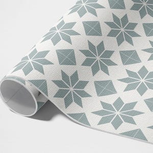 Decorative Stars Small Tiles Area Rug, Patterns Vinyl Flooring, Gray Bedroom Rug, Pet Friendly Rug, Easy To Clean Rug