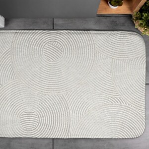 Artistic Pattern, Abstraction Albums, Soft Mat, Beige, Bath Rug, Floor Decoration, Toilet, Designer Carpet
