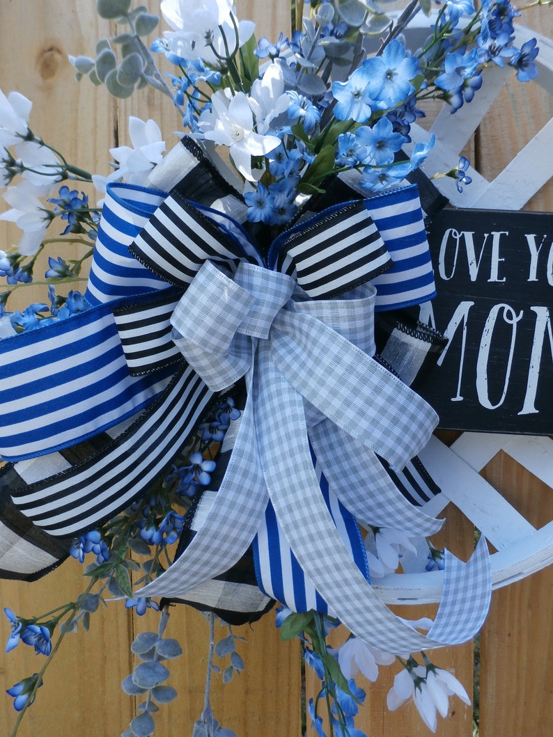 Decor Mothers Day Door Hanger Mothers day Gift Gift for Mom Mothers Day Wreath Mothers Day Tobacco Basket Gift For Her Love you MOM