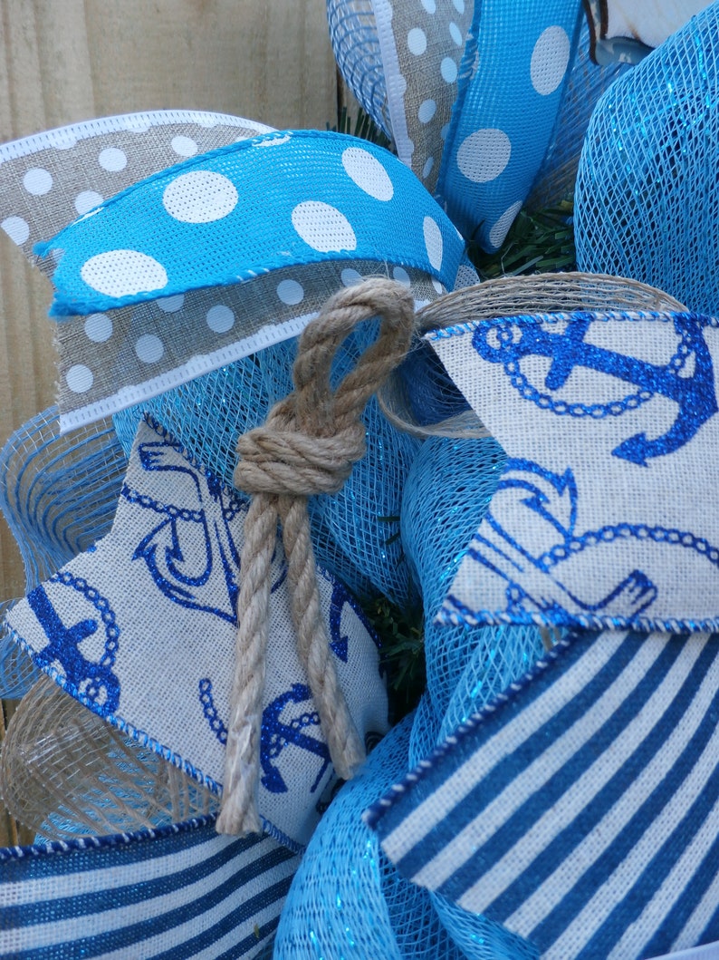 Beach Door Hanger Ocean Decor Summer Wreath Beach Decor Beach Wreath for Front Door Nautical Decor Beachy Wreath Seashore Wreath