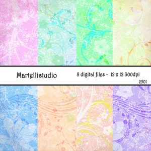 Patrón pastel Papel digital, descarga instantánea