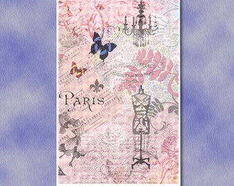 Dress Form Paris digital greeting card,  instant download, unlimited personal use