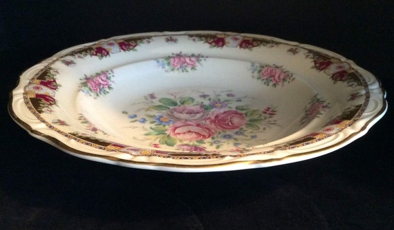 Vintage Limoges Decor a La Main, Decorative Bowl, Large 12 Vintage Limoges Decor a La Main, Decorative Bowl, Large 12