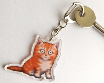 Kitten keychain | Etsy
