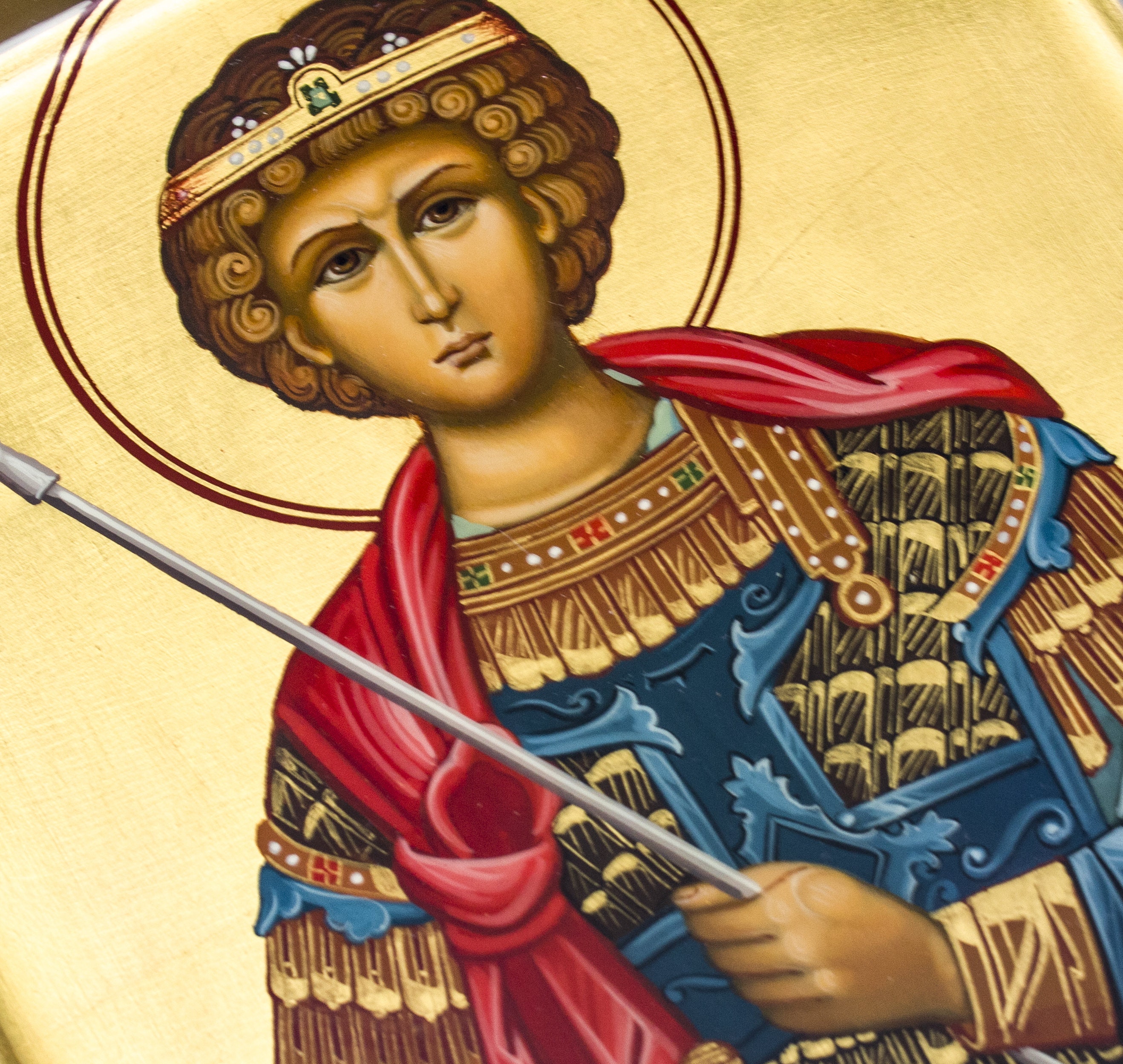 St george orthodox icon hand painted replica of antique etsy