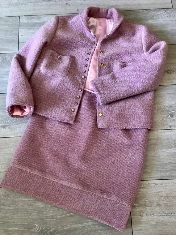 pink boucle jacket