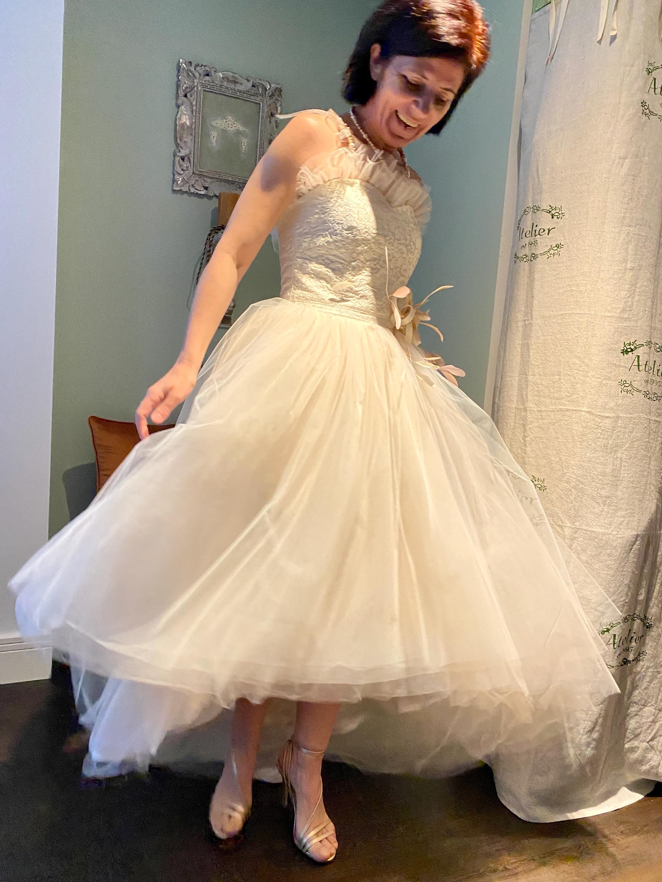 ivory brocade wedding dress Ivory Aline Wedding Dress with Lace Sleeves