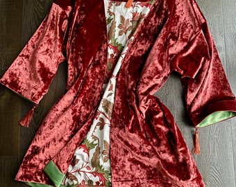 Velvet Short Kimono